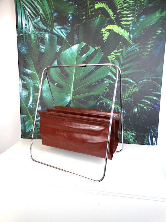 Lebber Vintage® - Mid-century magazine rack. Magazine holder. 1960s