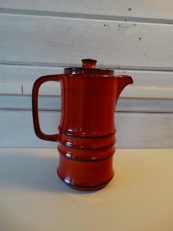 Lebber vintage® - Vintage Jasba red coffee pot, west germany, seventies.