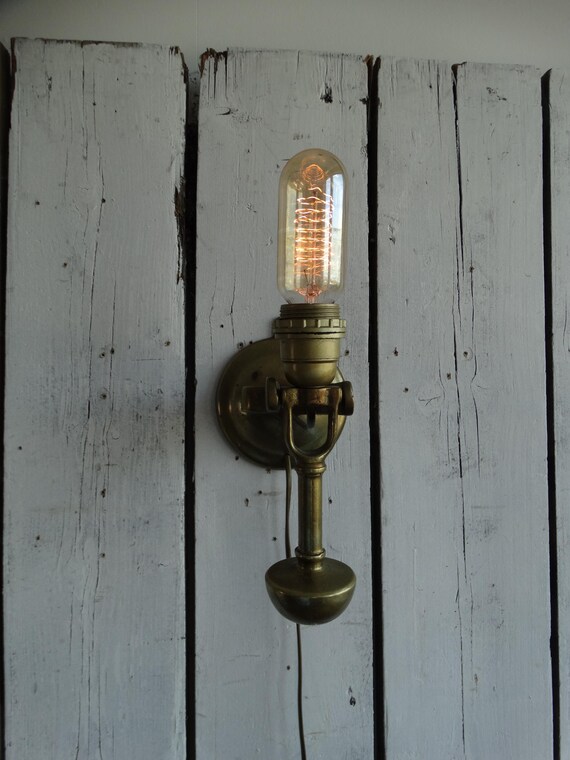 Lebber vintage® - Antique solid brass nautical electric movable gimbal wall/table lamp