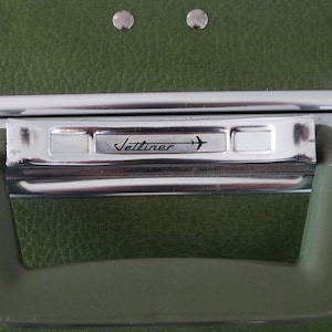 Lebber vintage® - Vintage luxury jetliner suitcase, very luxurious suitcase, hard shell suitcase! Green.