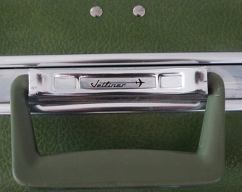Lebber vintage - Valise d’avion de ligne de luxe vintage®, valise très luxueuse, valise à coque rigide! Vert.