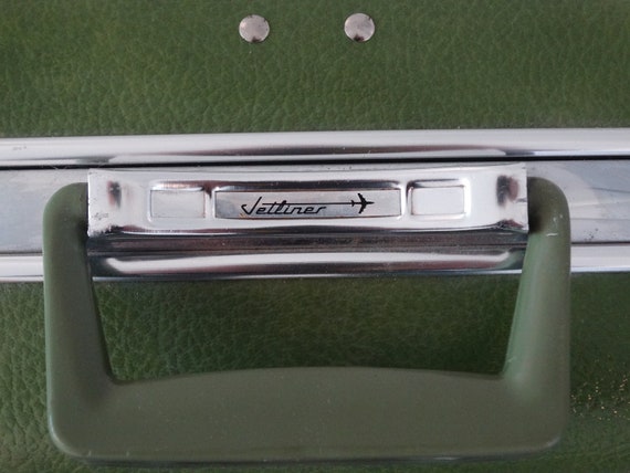 Lebber vintage® - Vintage luxury jetliner suitcase, very luxurious suitcase, hard shell suitcase! Green.