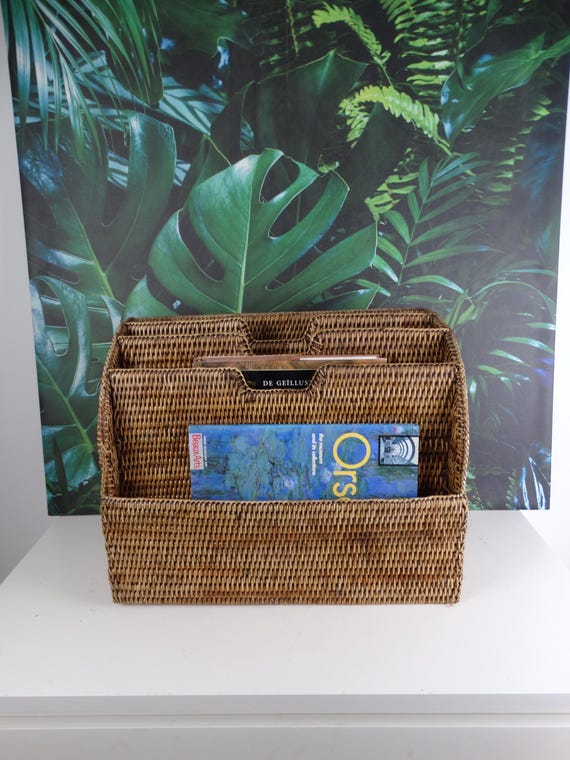 Lebber vintage® - Vintage BOHO style magazine rack, magazine holder!