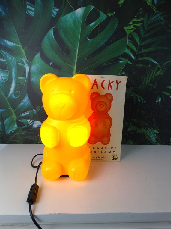 Lebber vintage® - Vintage Gummi Bear - Haribo bear - candy bear - lamp - Yellow with box.