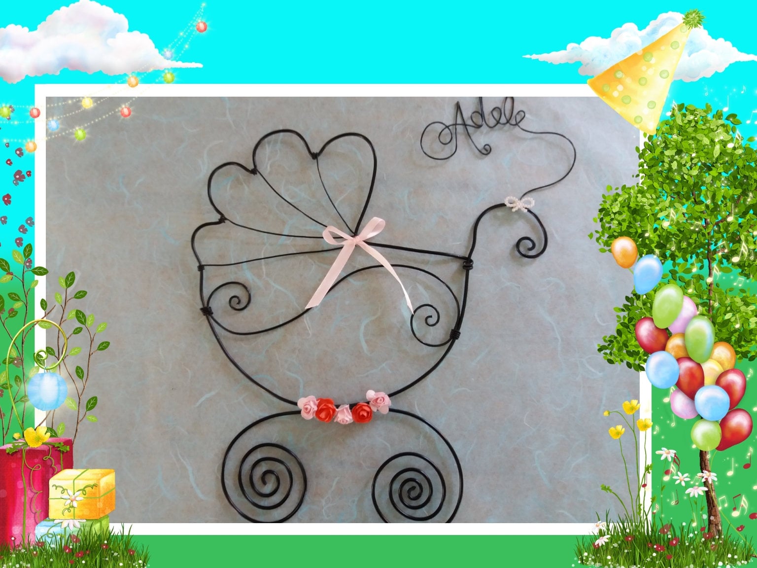 Décoration Murale en Fil d'aluminium Le Landau