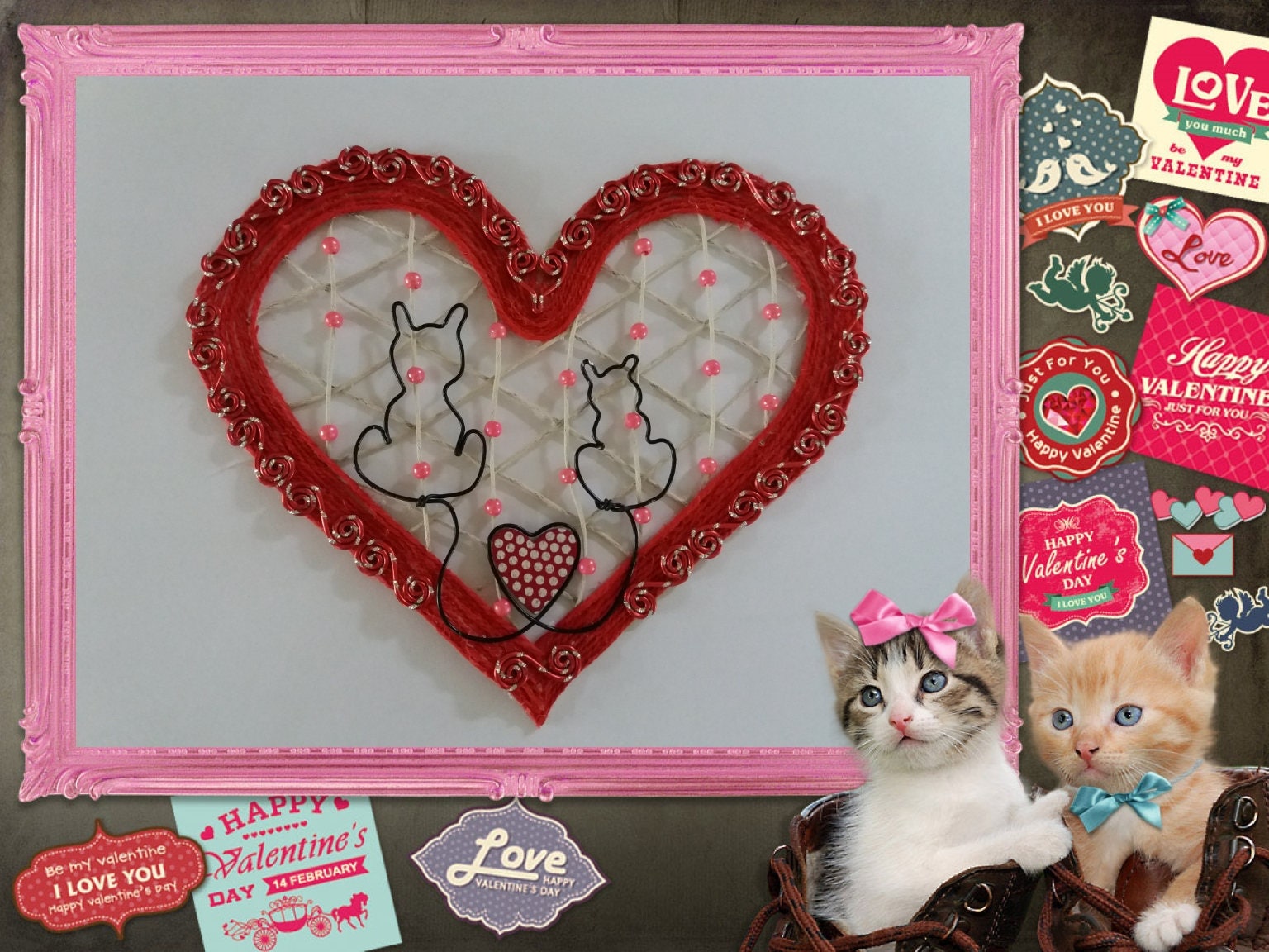 Les Chats'moureux - Décoration d'intérieur ou Plaque de Porte