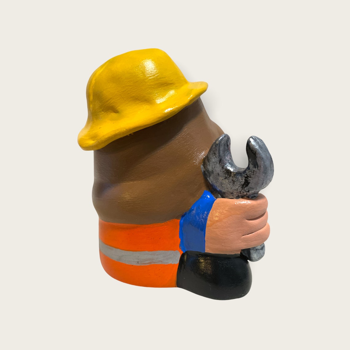 Construction Worker Ceramic Garden Gnome Contractor Garden Etsy UK