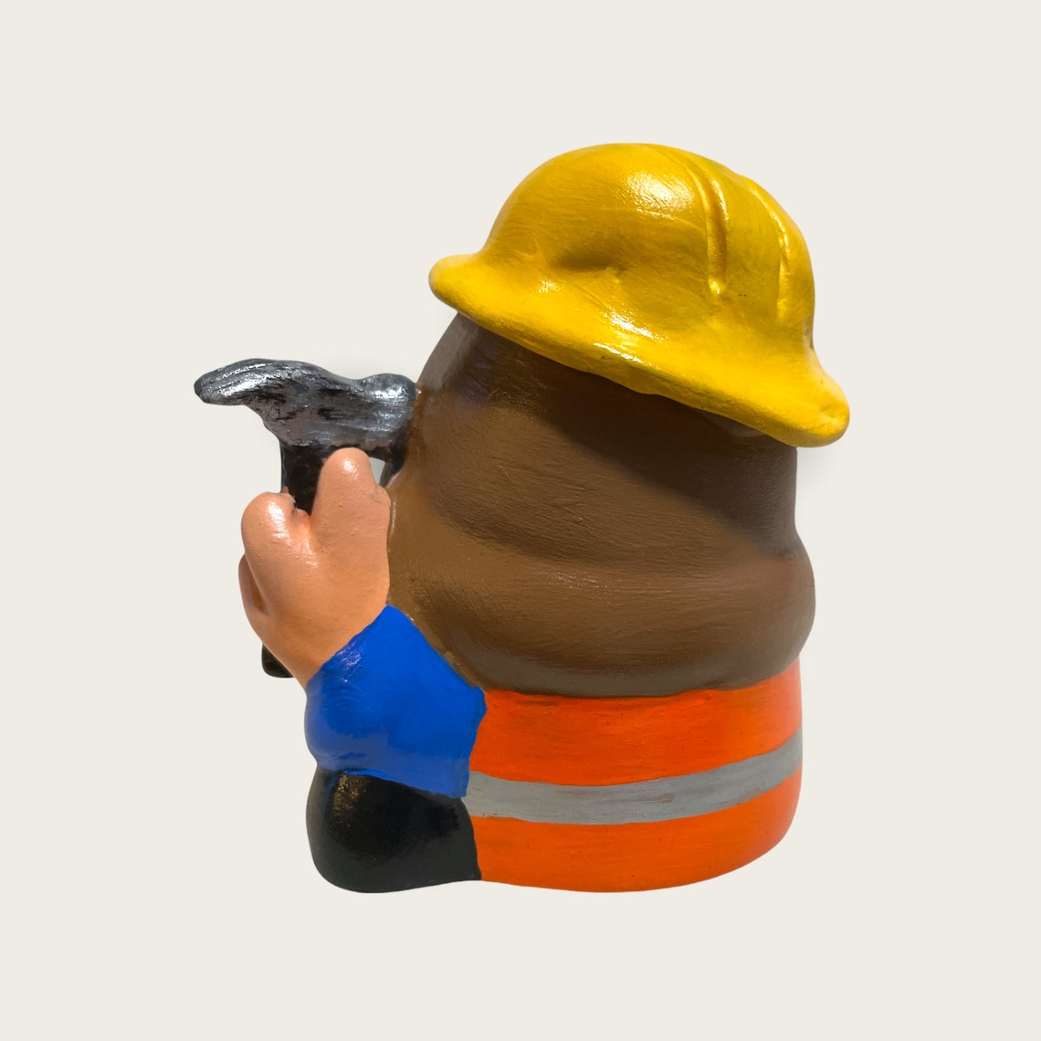 Construction Worker Ceramic Garden Gnome Contractor Garden Etsy UK
