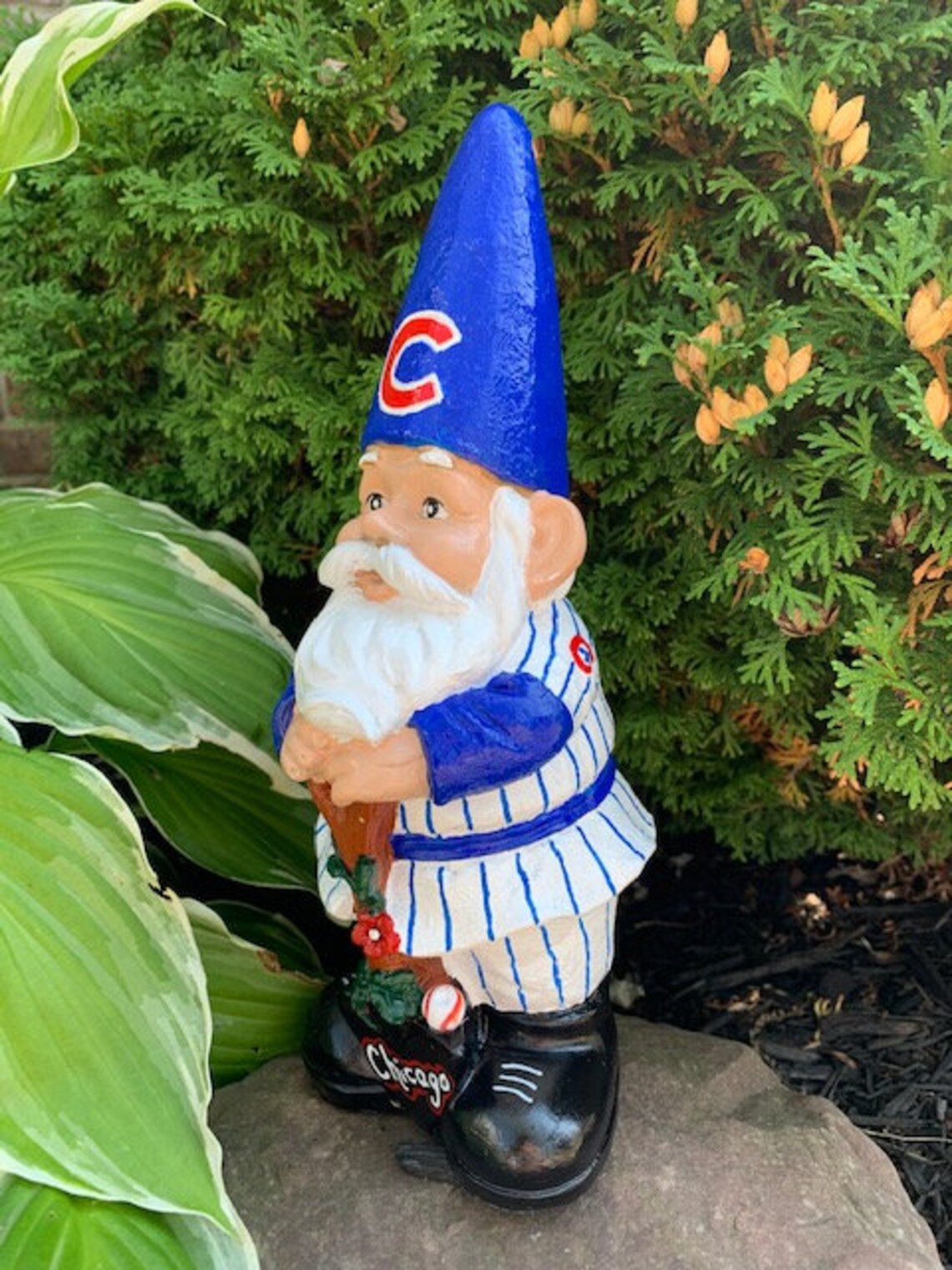 Chicago Cubs Garden Gnome Gift For Chicago Cubs Fan Chicago Etsy