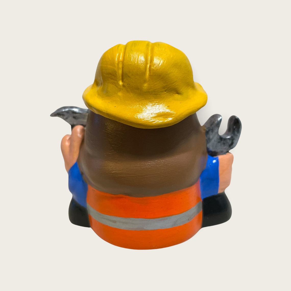Construction Worker Ceramic Garden Gnome Contractor Garden Etsy UK