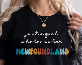 Regalo camicia per cane di Terranova per ragazza o donna - T-shirt divertente per cani - Terranova Regalo di compleanno del proprietario del cane Tee per l'amante degli animali domestici
