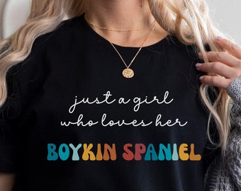 Boykin Spaniel Dog Shirt Cadeau voor meisje of vrouw - Grappige Hond T-Shirt - Boykin Spaniel Dog Owner Tee Verjaardagscadeau voor Pet Lover