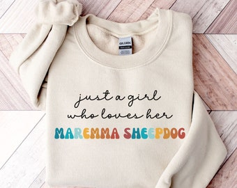 Moletom retrô com estampa de cachorro da raça Pastor Maremma, ideal para presentear meninas ou mulheres - Moletom divertido para donas de cães da raça Pastor Maremma e amantes de animais de estimação.