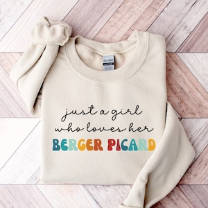 Berger Picard Dog Retro Sweatshirt Gift for Girl or Woman - Funny Dog Sweater - Berger Picard Dog Owner Sweatshirt for Pet Lover