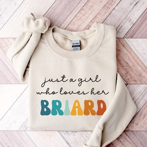 Briard Dog Retro Sweatshirt Gift for Girl or Woman - Funny Dog Sweater - Briard Dog Owner Sweatshirt for Pet Lover