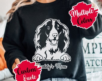 Personalized French Spaniel Dog Sweatshirt, French Spaniel Mom or Dad, Dog Portrait Sweatshirt, Memorial Gift, New Dog Owner Christmas Gifts