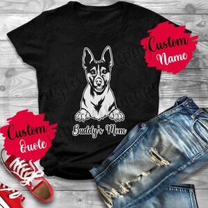 Personalized Rat Terrier Dog Mom Dog Dad T-Shirt, Men Women Gift, Ratting Terrier RT Dog Mommy Daddy T-Shirt Rattie Dog Owner Christmas Gift