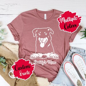 Personalisiertes Bauceron Hunde Shirt, Bauceron Mama oder Papa T-Shirt, Hundeportrait T-Shirt, Hundebesitzer Geschenk Weihnachten 