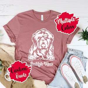 Personalisiertes Irisches Wolfshundshirt, Irish Wolfhound Mama oder Papa T-Shirt, Hundeportrait T-Shirt, Erinnerungsgeschenk, Neuer Hundebesitzer Weihnachtsgeschenk 