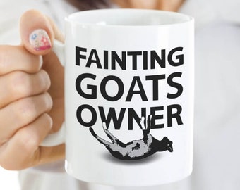 Drôle chèvre porte-bonheur tasse à café, des chèvres des évanouissements drôles une tasse de café, cadeaux de propriétaire de chèvre, chèvres, bébé chèvres Mug, aime, j’aime mon cadeau d’anniversaire de chèvre