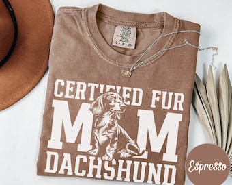 Wire Haired Dackel Comfort Colors Shirt, Dackel Hund Print, Hunde Mutter Unisex Sweatshirt, Dackel Grafik T-Shirt, Trendy Doxie Liebhaber Geschenk