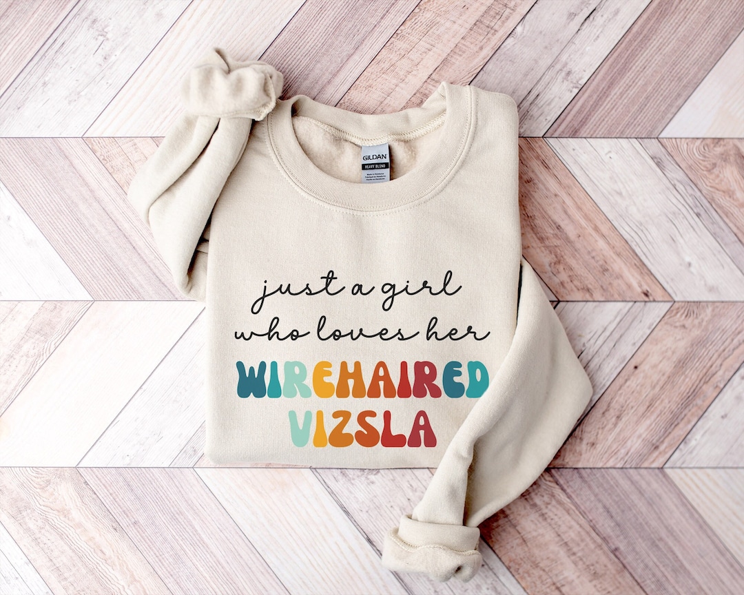Wirehaired Vizsla Dog Retro Sweatshirt Gift for Girl or Woman Funny Dog