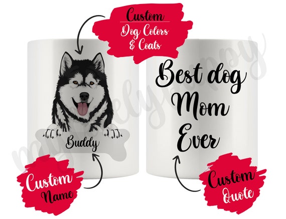 Personalized Alaskan Malamute Mom Dad Gifts Malamute Mommy Daddy Mug Mally Dog Women Men Gifts Malamute Mom Present Gift Etsy