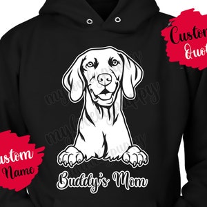 Personalized Vizsla Dog Mom Dad Hoodie, Women Men Gifts, Vizsla Mommy Daddy Hoodie, Hungarian Pointer Owner Gift, Magyar Vizsla Dog Hoodie