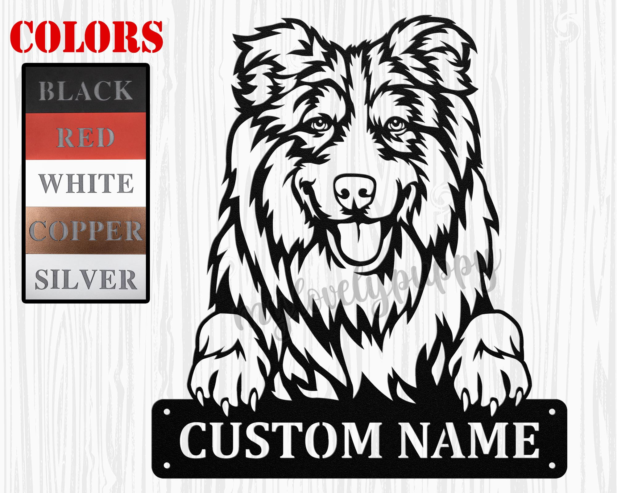 Personalized Australian Shepherd Metal Sign Gift for Him or Etsy