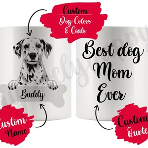 Personalized Dalmatian Dog Mom and Dad Gift, Daddy Mommy Mug, Carriage Dog Owner, Spotted Coach Dog Women Men Dally Dog Christmas Gifts