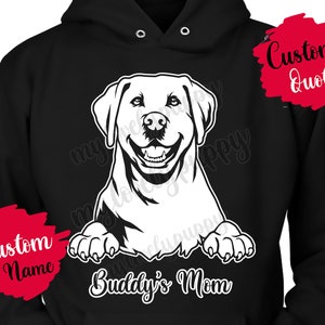 Personalized Labrador Mom Dad Gifts, Labrador Retriever Owner Hoodie, Labrador Christmas Women Gifts, Labrador Mom Present Gift, Lab Mommy