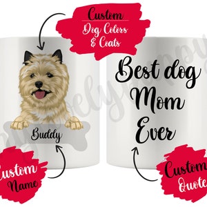 Personalized Cairn Terrier Mom and Dad Gift, Cairn Terrier Owner Men Mug, Toto Dog Women Christmas Gifts, Cairn Terrier Mom Cup Present