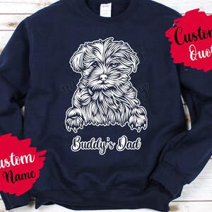 Personalized Maltese Puppy Dog Mom Dad Sweatshirt, Maltese Women Men Gift, Maltese Dog Mommy Daddy Sweatshirt Present, Best Maltese Dog Ever
