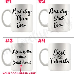 Personalized Brussels Griffon Dog Mom and Dad Mug, Women Men Christmas Gift, Belgian Griffon Mommy Mug, Griffon Belge Dog Owner Present Gift image 3