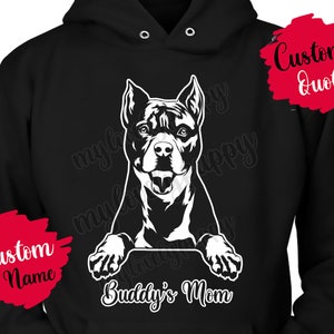 Personalized American Staffordshire Terrier Mom Dad Gift, Best Staffy Dog Mommy Hoodie, Staffy Owner Hoodie, Staffy Terrier Dog Women Gift