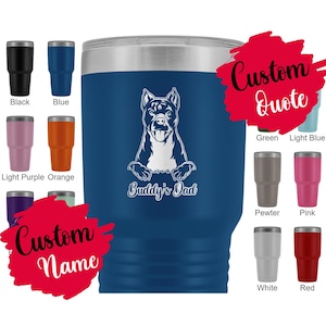 Personalized American Staffordshire Terrier Mom Dad Gift, Best Staffy Dog Mommy Tumbler, Staffy Terrier Owner Tumbler, Women Present Gift