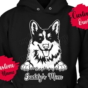 Personalized Pembroke Welsh Corgi Dog Mom Dad Hoodie, Women Men Gifts, Corgi Mommy Daddy Hoodie, Welsh Corgi Owner Gift, Best Pem Dog Ever