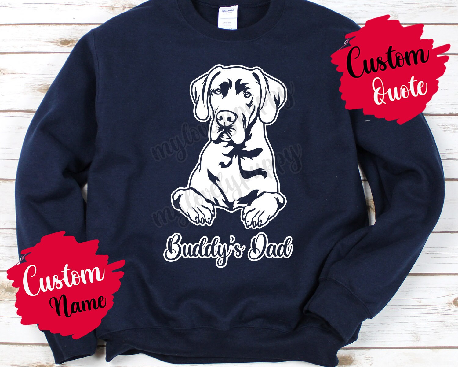 Personalized Great Dane Dog Mom Dad Sweatshirt, Women Men Christmas Gifts, Gentle Giant Dog Mommy Sweatshirt, German Mastiff Dog Owner Gift