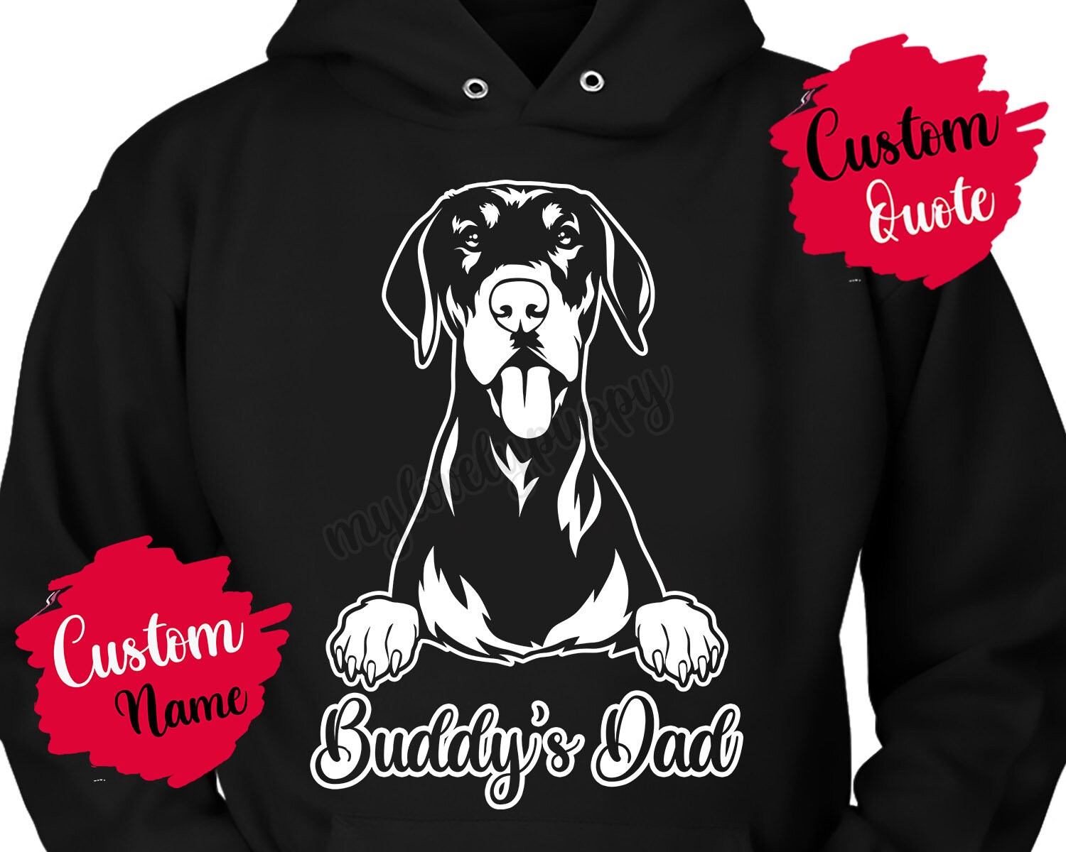 Doberman dog hoodie deals