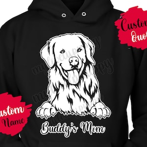 Personalized Golden Retriever Mom and Dad Hoodie, Women Men Christmas Gift, Golden Flat Coat Dog Mommy Hoodie, Yellow Retriever Mom Gifts