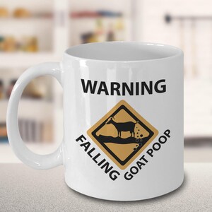 Taza de café de caca de cabra que cae, regalos de cabra divertida, taza de humor de cabra, regalo de cabra extraña, taza de café de cabra loca, regalos de cabra únicos imagen 4