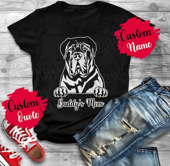 Personalized Bullmastiff Dog Mom Dad T shirt Men Women Christmas Gifts Bull Mastiff Mommy T shirt Bully Dog Owner Gift I Love Bullie Dog Etsy