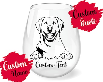 Personalized Labrador Mom and Dad Gifts, Labrador Retriever Owner Wine Glass, Labrador Christmas Women Gifts, Labrador Mom Gift, Lab Mommy