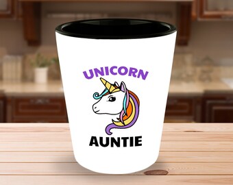 Other aunts me aunticorn from niece nephew cup Pregnancy announcement retirement Auntie to be 1.5 oz shot glass funny rainbow pole dancing unicorn