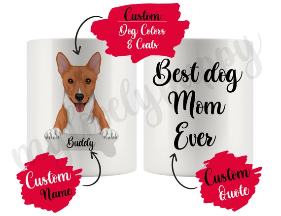Basenji Daddy Mug Basenji Owner Gift Personalized Basenji Dad Gifts Basenji Daddy Mug Basenji Owner Gift Personalized Basenji Dad Gifts