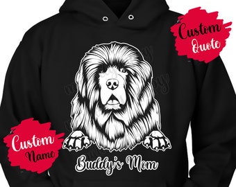 Personalized Newfoundland Mom Dad Gifts, Newfie Dog Mommy Daddy Hoodie, Blackbear Dog Women Men Gifts, Gentle Giant Dog Mom Present Gift