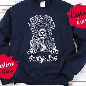 Personalized Portuguese Water Dog Mom Dad Sweatshirt, Dog PWD Women Gifts, Portie Mommy Daddy Sweatshirt, Portuguese Water Dog Owner Gift