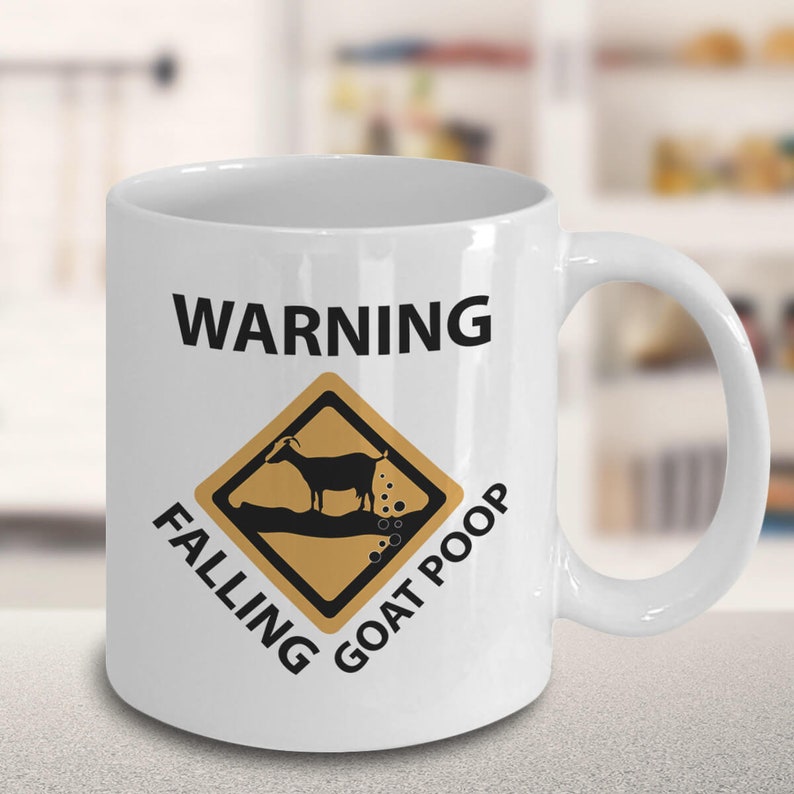 Taza de café de caca de cabra que cae, regalos de cabra divertida, taza de humor de cabra, regalo de cabra extraña, taza de café de cabra loca, regalos de cabra únicos imagen 5