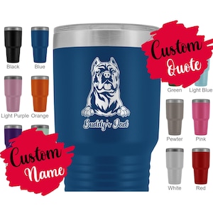 Personalized Cane Corso Dog Mom and Dad Tumbler, Italian Mastiff Women Men Christmas Gifts, Cane Corz Mommy Gift, Cane Di Macellaio Tumbler