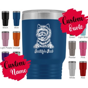 Personalized Cairn Terrier Mom and Dad Gift, Cairn Terrier Owner Men Tumbler, Toto Dog Women Christmas Gifts, Cairn Terrier Mom Tumbler
